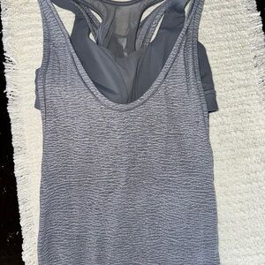 Lululemon Athletica Textured Gray Tank Top